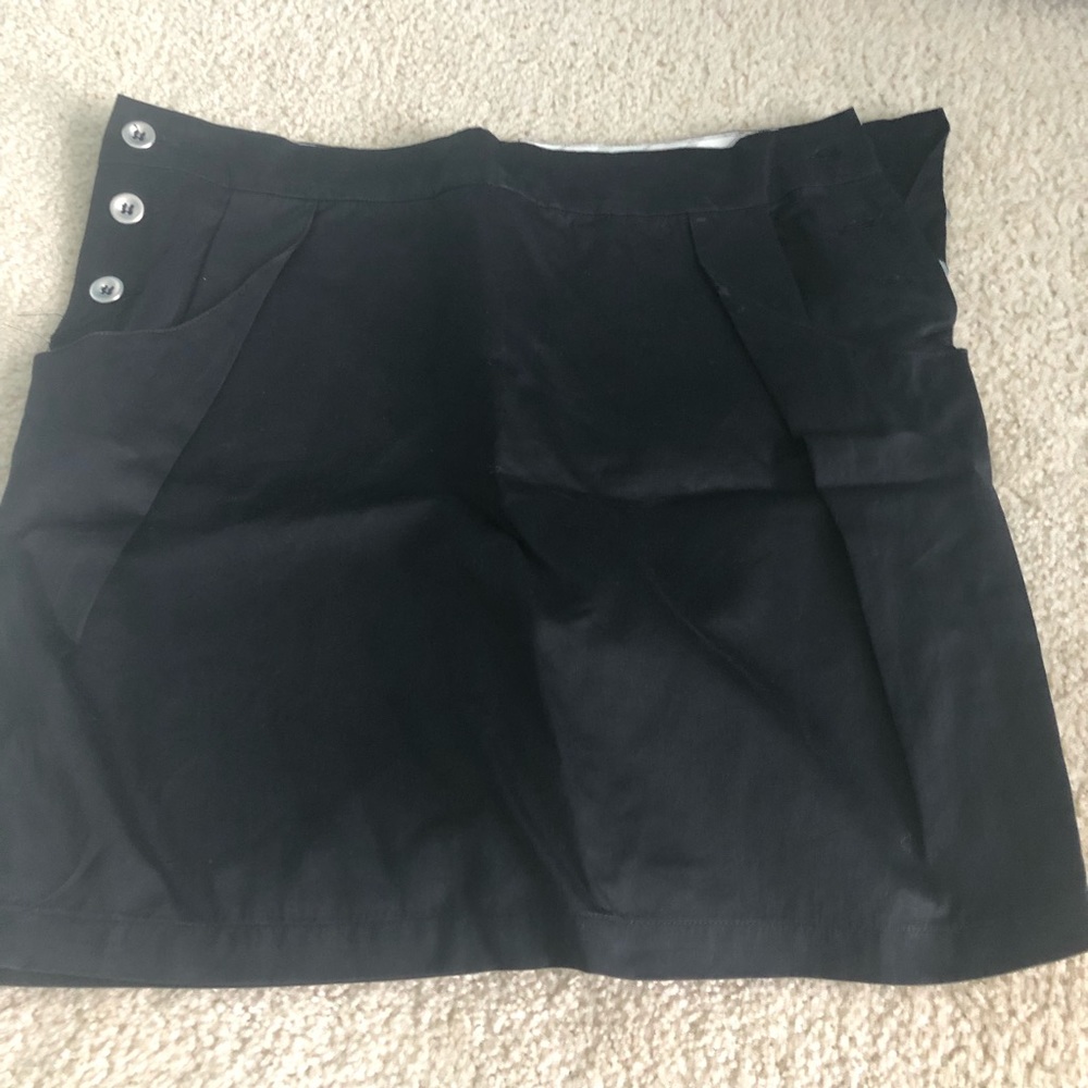 Black mini skirt